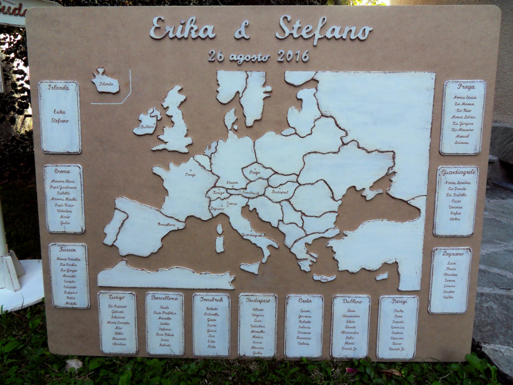 Tableau-Mariage-Cartina-Europa-shabby-chic